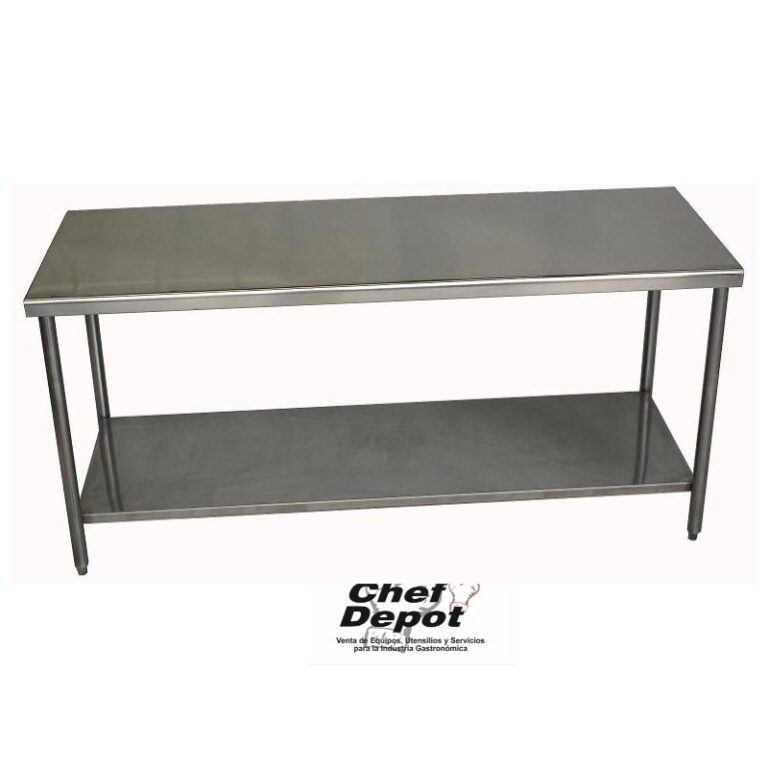 MESA CENTRAL CON ENTREPAÑO ACERO INOX 100X70X90 CMS MCA INOXDEPOT